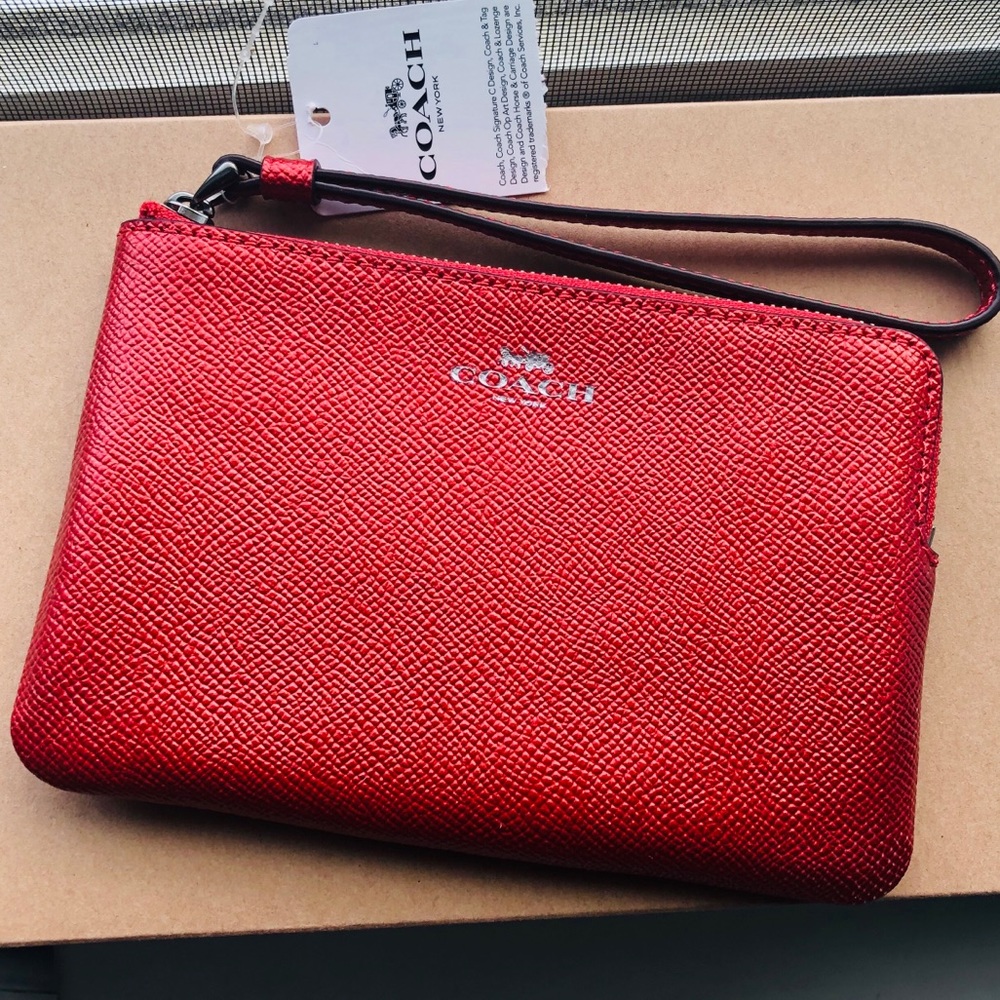COACH Leather Wristlet